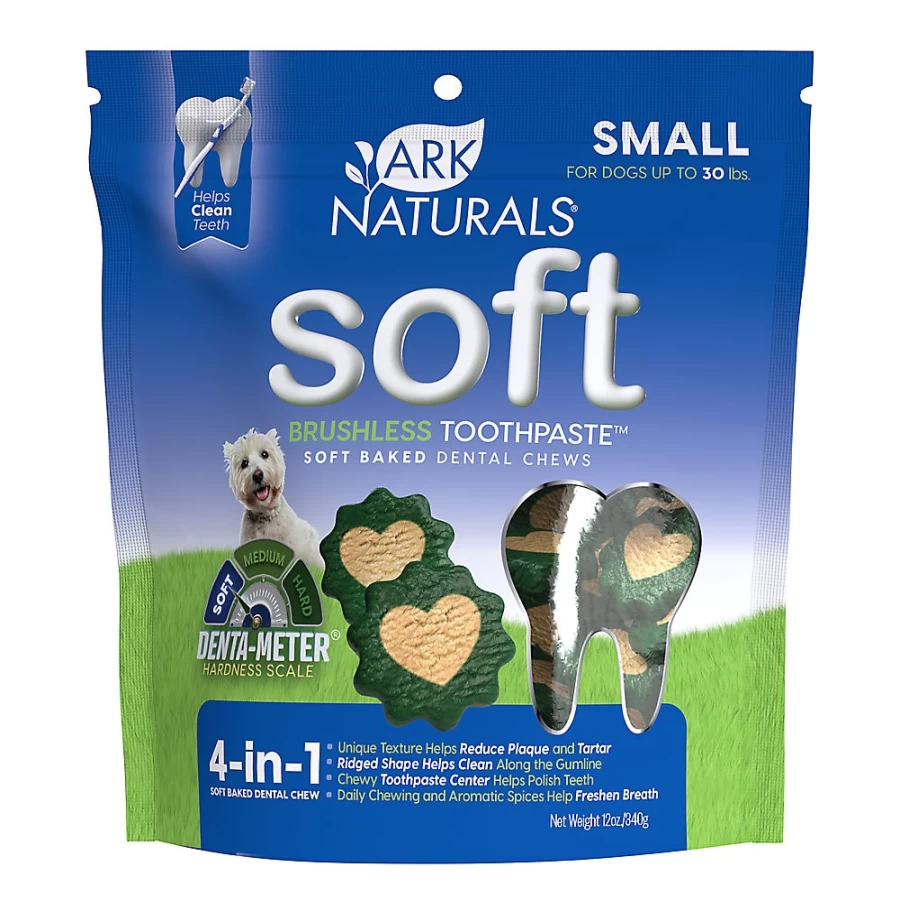 PetSmart Ark Naturals Brushless Dental Chew Treats for Small Dogs - Soft Toothpaste Alternative