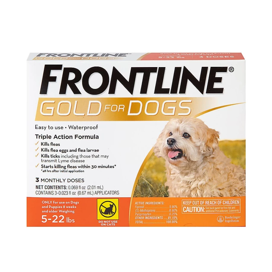 PetSmart Frontline Gold Flea & Tick Treatment for Small Dogs 5-22 lbs | Fast-Acting Pest Prevention