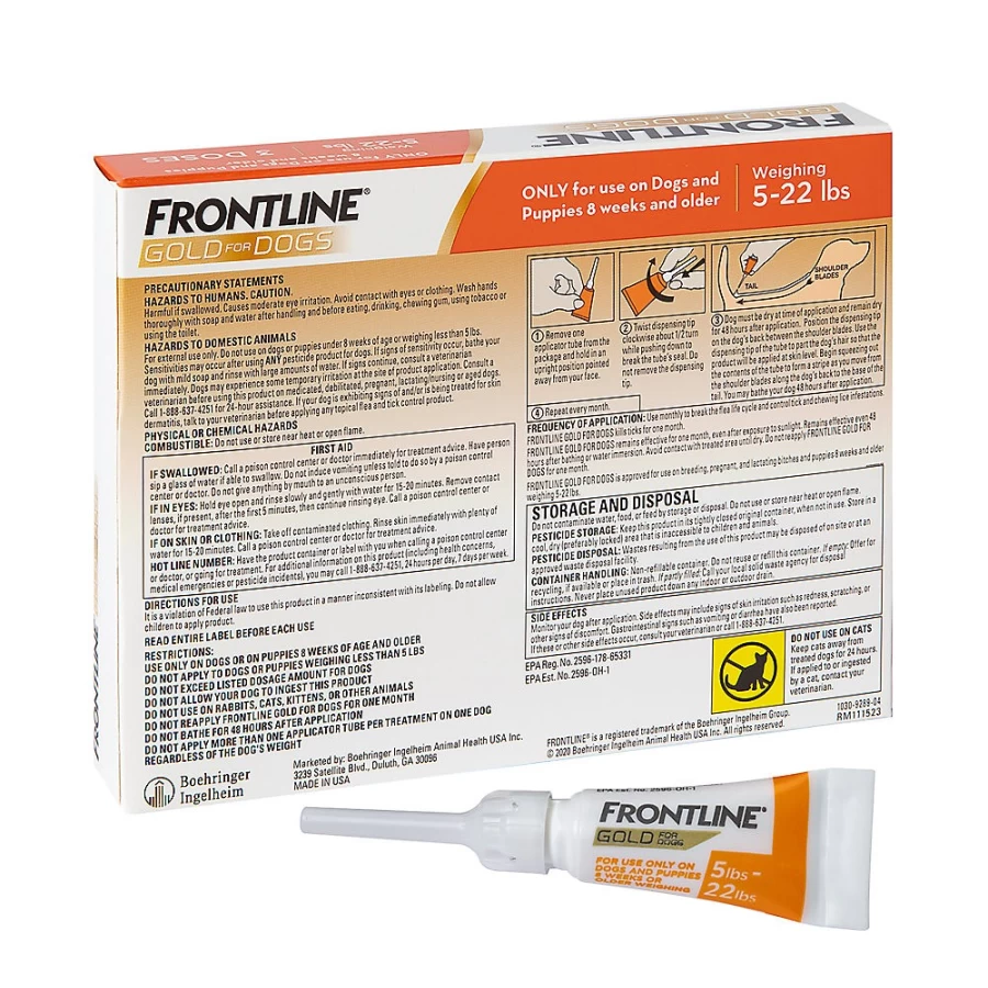 PetSmart Frontline Gold Flea & Tick Treatment for Small Dogs 5-22 lbs | Fast-Acting Pest Prevention