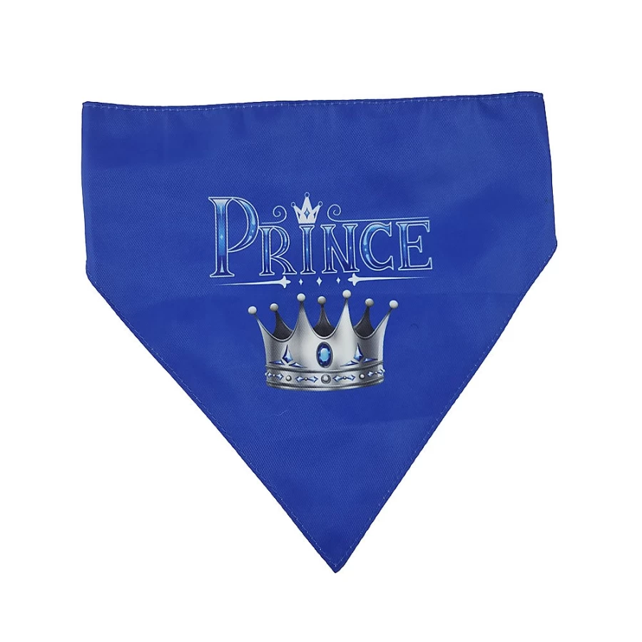 PetSmart Reversible Dog Bandana - Hip Doggie Prince Scrunchy Neckwear for Pets